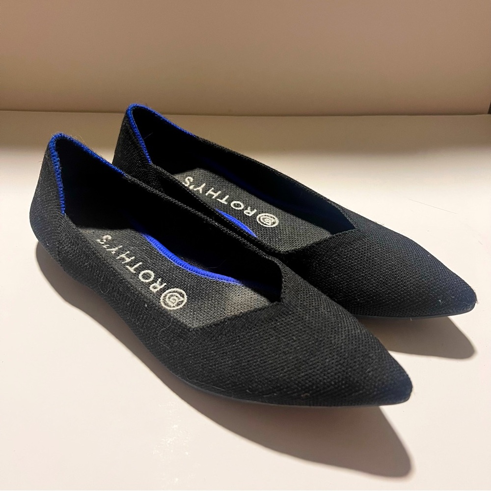 Rothy's Black and Blue Flats